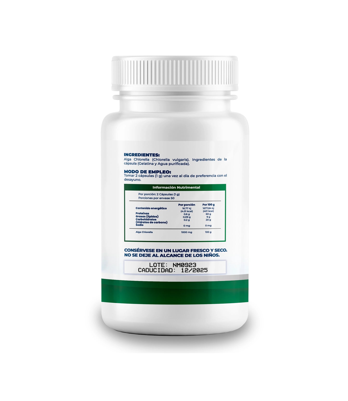 Alga Chlorella Orgánica 500mg