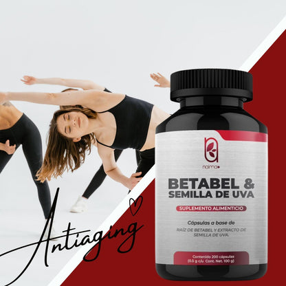 NAIMA Betabel 200 Cápsulas | Suplemento Alimenticio 100% Puro y Natural | Bienestar Cardiovascular y Cognitivo | Superfood | Antioxidante Natural | Beet Root |