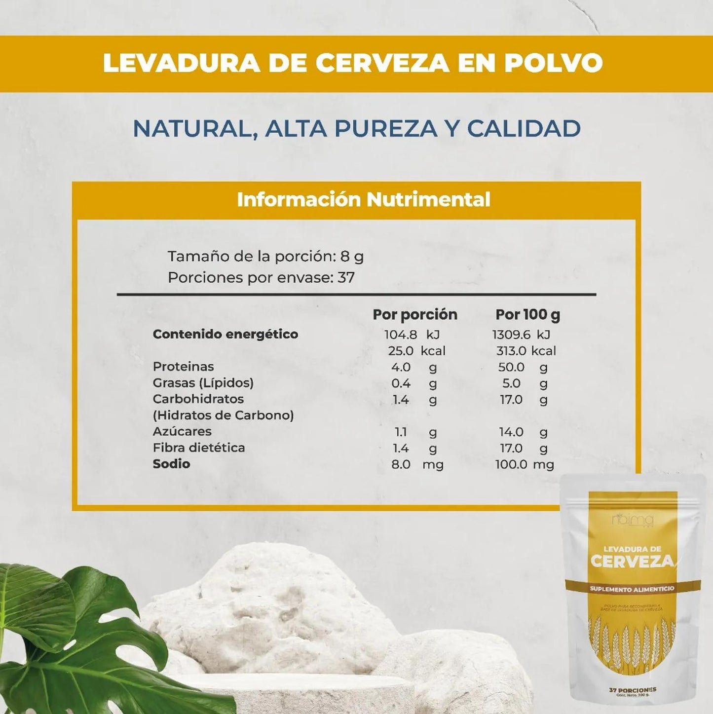Suplemento Levadura De Cerveza Polvo 300 G