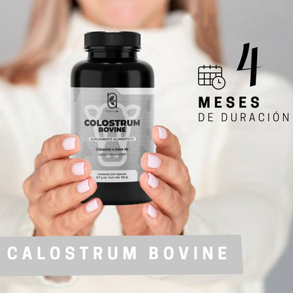 NAIMA Colostrum Bovine 240 Cápsulas | Ingredientes Naturales de origen Bovino | Salud digestiva | Calostro Bovino | Nutrientes esenciales | 700mg por Cápsula |