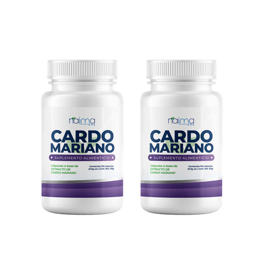 Cardo Mariano 500mg - 100 Cápsulas por Frasco - 2 Frascos