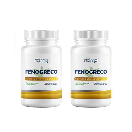Fenogreco 500mg - 100 Cápsulas por Frasco - 2 Frascos