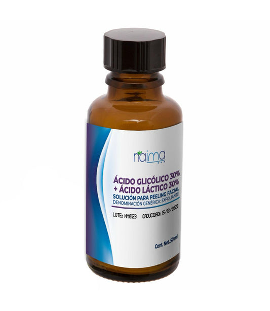 Peeling Acido Glicólico Aha 30% con Acido Láctico 30% - 50ml