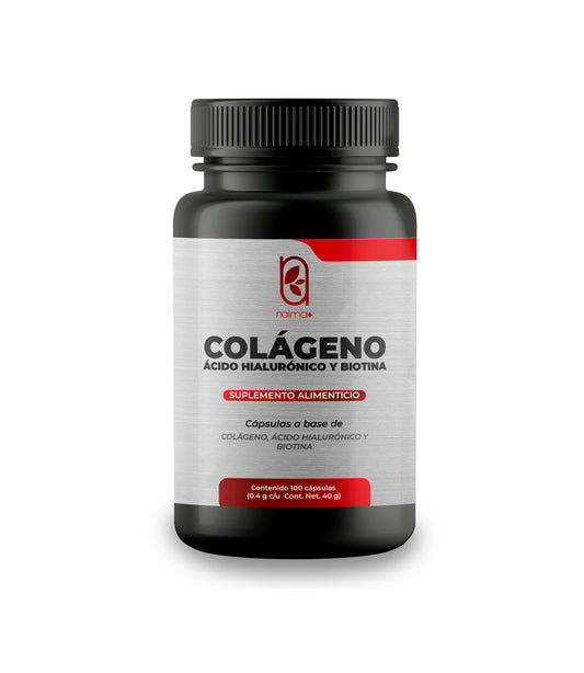 Colágeno Hidrolizado, Acido Hialuronico y Biotina 500mg