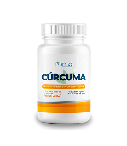 Cúrcuma Con Pimienta Negra 500mg - 100 Cápsulas por Frasco