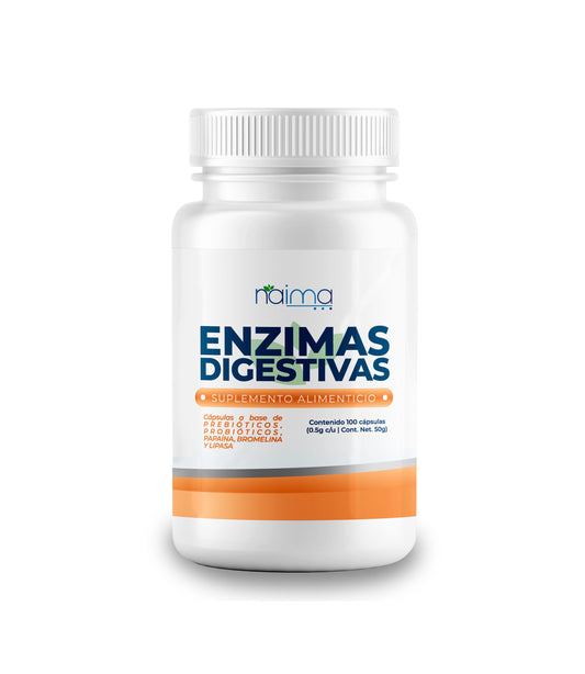 Enzimas Digestivas con Probióticos y Prebióticos 500mg