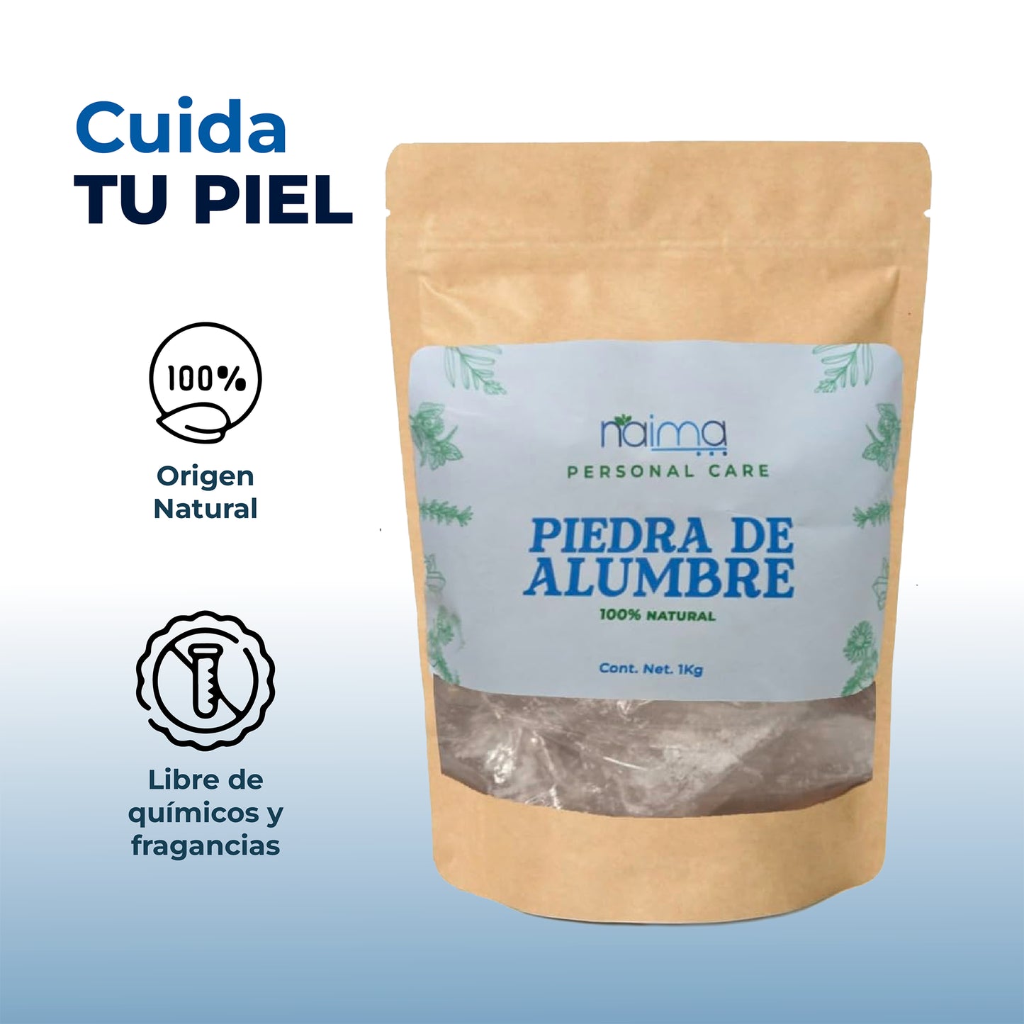 Piedra Alumbre - Pequeña - 1kg Natural