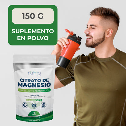 Polvo Citrato De Magnesio sabor natural 150g
