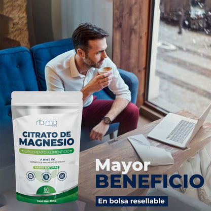 Polvo Citrato De Magnesio sabor natural 150g