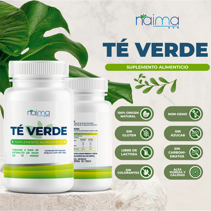 Té Verde Cápsulas 500mg - 100 Cápsulas por Frascos