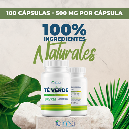 Té Verde Cápsulas 500mg - 100 Cápsulas por Frascos
